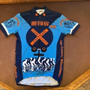 34th Annual Amtrak Century Women SM Club Set-In Zip Front Cycling Jersey Pockets